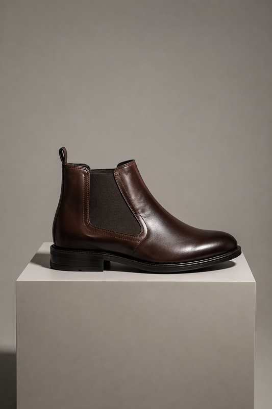Brown Leather Chelsea Boots