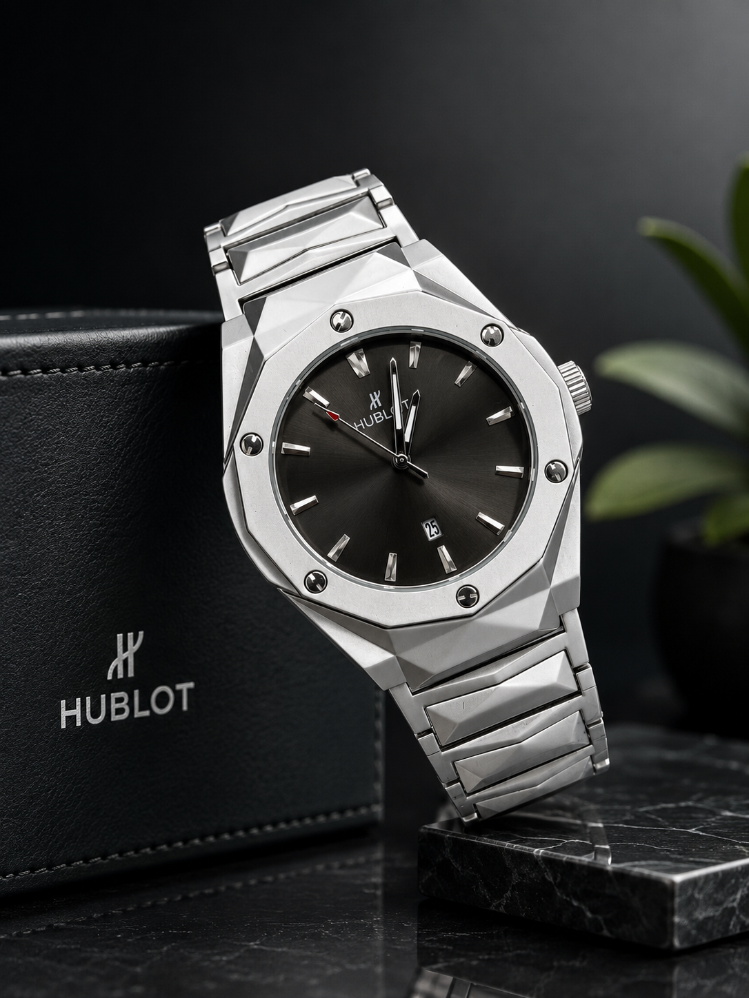 Hublot Inspired Rotating Back Watch